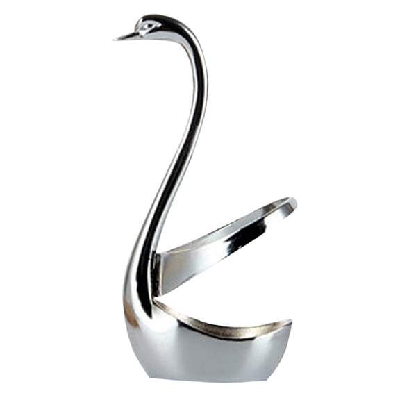 XKHZJL Stainless Steel Creative Dinnerware Set - Decorative Swan Base Holder for Coffee, Fruit,Dessert,Stirring, Mixing, Sugar, Stir, Ice Cream, Cake, Teaspoon