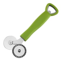 XKHZJL Stainless Steel Double Roller Pizza Slicer Wheel Cutters, Pastry Ravioli Wheel Cutter, Pastry Pasta Pie Crusts Cookies Crimper Cutter Dough Pizza Ravioli Wheel Tools Wavy Edge Blade