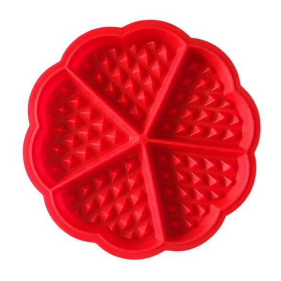 XKHZJL Waffle Mold, Heart Shaped Silicone Waffle Mold Set, Large Waffle Maker Baking Tray Pan Molds for DIY Waffle Cake Candy Chocolate Making