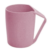 XKHZJL Wheat Straw Cups with Handle Plastic Cups Mug, Unbreakable Drinking Cup for Coffee, Tea Reusable Dishwasher Safe Water Glasses Cup for Kitchen, Kids