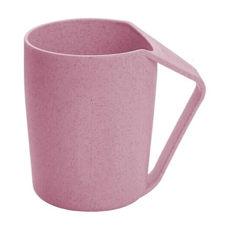 XKHZJL Wheat Straw Cups with Handle Plastic Cups Mug, Unbreakable Drinking Cup for Coffee, Tea Reusable Dishwasher Safe Water Glasses Cup for Kitchen, Kids