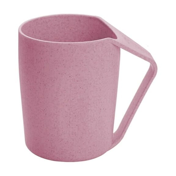 XKHZJL Wheat Straw Cups with Handle Plastic Cups Mug, Unbreakable Drinking Cup for Coffee, Tea Reusable Dishwasher Safe Water Glasses Cup for Kitchen, Kids