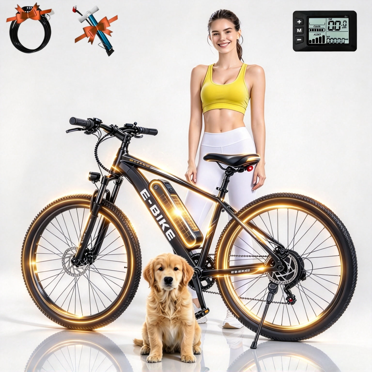 XKJ Electric Bike for Adults with 750W Brushless Motor,20MPH,Commuting Electric Mountain Bike with 720Wh Removable Battery,7-Speed, 26" Tires, Full Suspension,Lightweight Ebike,40 Miles,UL2849