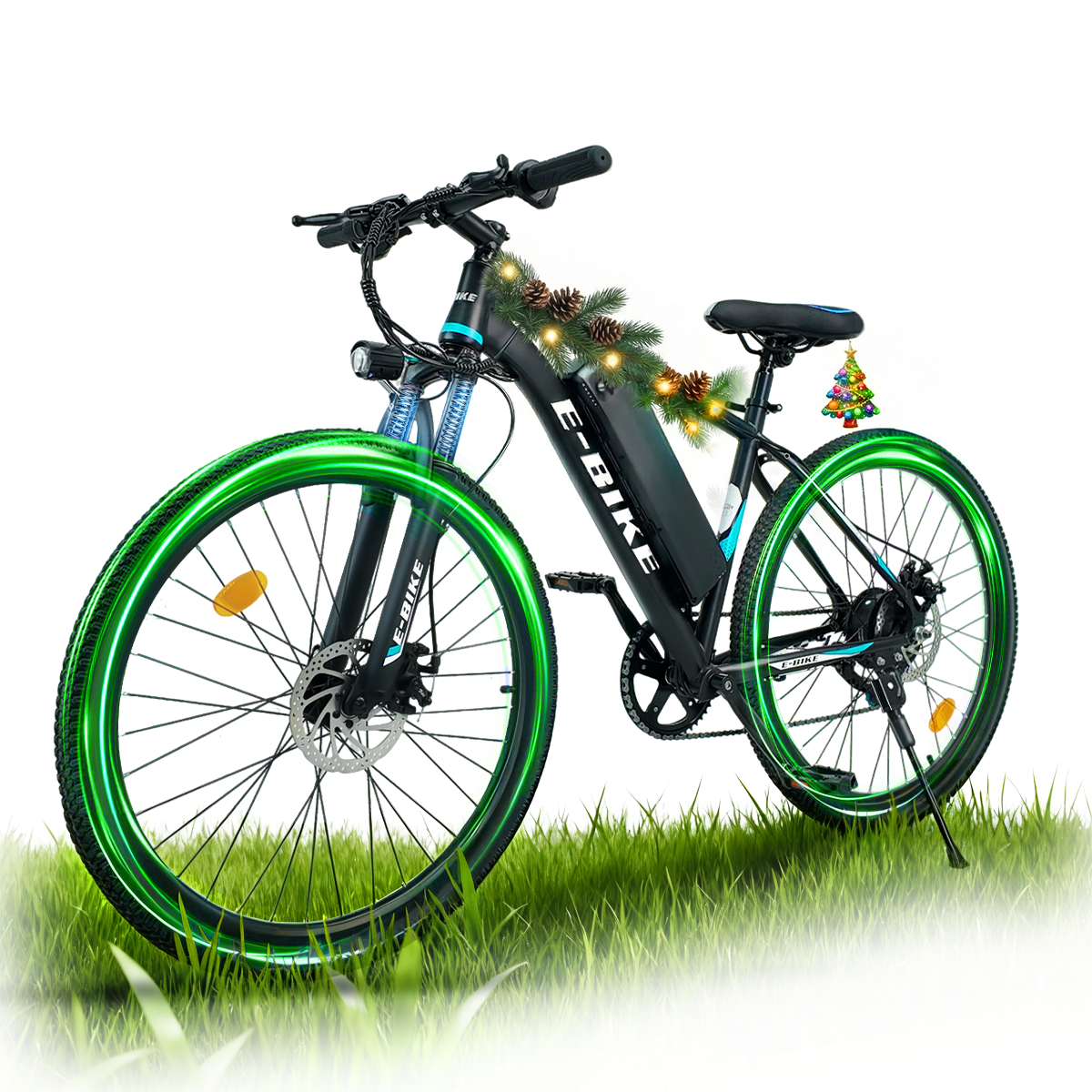XKJ Electric Bike for Adults,26" Ebike,25MPH, 40+Miles(PAS),Commuting Electric Mountain Bicycle,720Wh Removable Battery,800W Gear Motor,7 Speed,Full Shock Absorber,Electric Bicycles for teens,UL2849