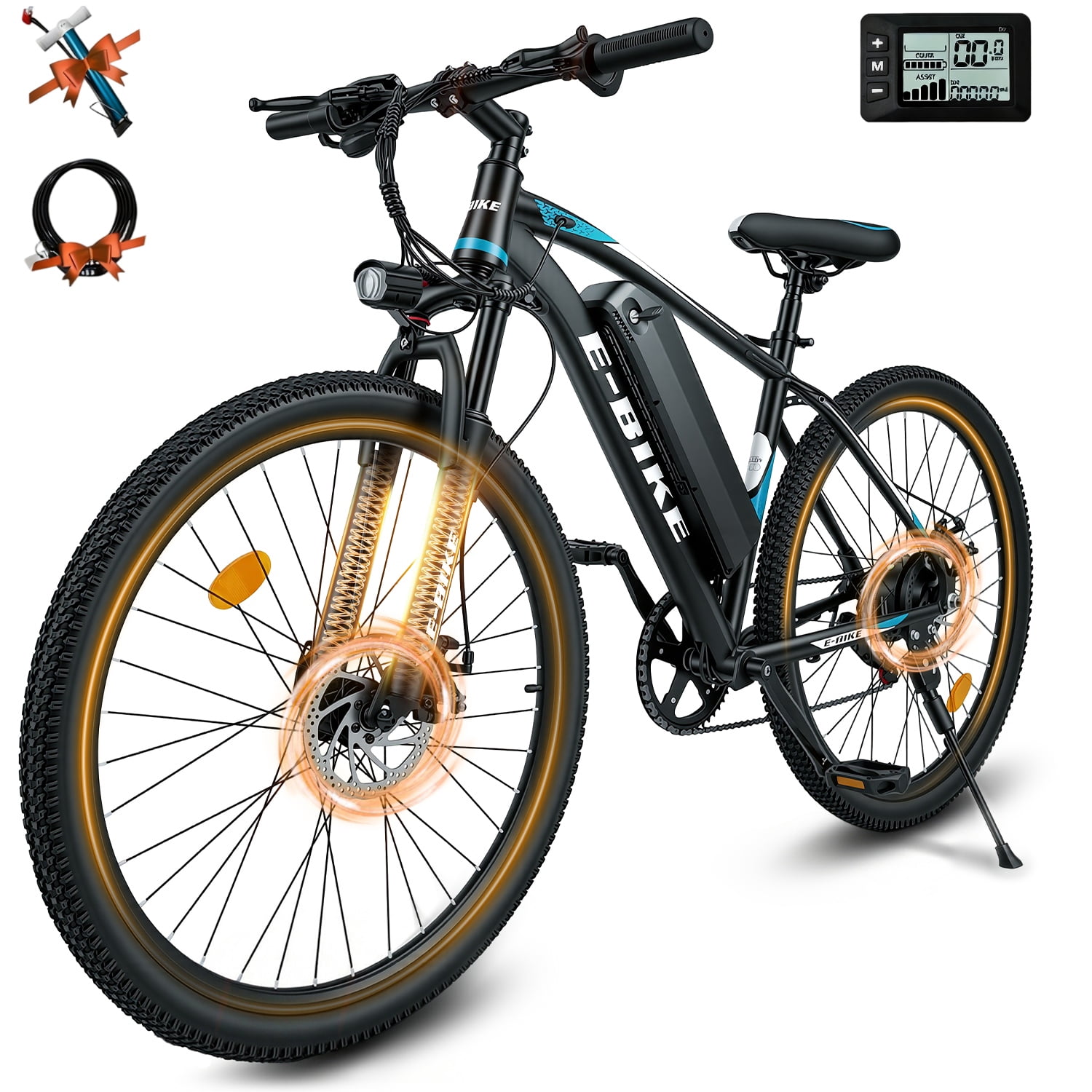 XKJ Electric Bike for Adults,26"Electric Bike,40+ Miles,7-Speed,20MPH by 750W(Peak) Motor Mountain Ebike,576Wh Internal Battery,Electric Bicycles for Commuting,Lightweight Ebike,UL2849