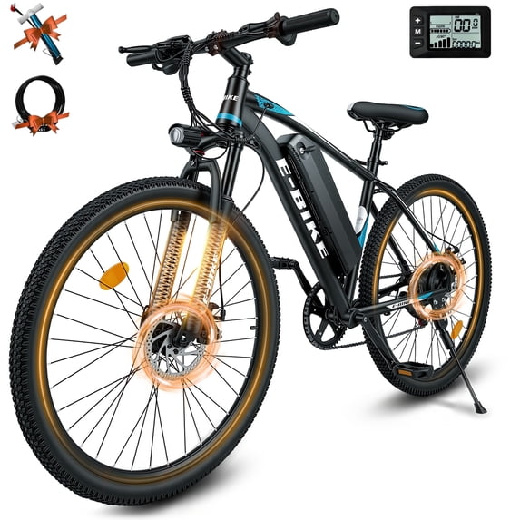 XKJ Electric Bike for Adults,26"Electric Bike,40+ Miles,7-Speed,20MPH by 750W(Peak) Motor Mountain Ebike,576Wh Internal Battery,Electric Bicycles for Commuting,Lightweight Ebike,UL2849