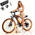 thumbnail image 1 of XKJ Electric Bike for Adults, 26”Electric Mountain Bike 48V 12AH Battery & LCD Display,750W Motor,7-Speed,20MPH, Lightweight Ebike for Commuter,40 Miles, Full Suspension,UL2849, 1 of 12
