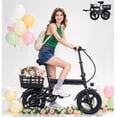 thumbnail image 1 of XKJ Electric Bike for Adults, Ebike, Electric Bicycle with 48V 12AH Removable Battery,14" Folding Ebike, 20MPH,20+ Miles(MAX),500W High Motor,Multi-Shock Absorption,Commuting Mini E Bikes,UL2849, 1 of 12