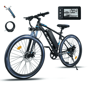 XKJQTA Electric Bike for Adults,26Electric Mountain Bike 576Wh Battery & LCD Display, with 7-Speed, 25MPH,Ebike,Full Suspension, 750W Motor Commuter Electric Bicycle,Lightweight Ebike,UL2849