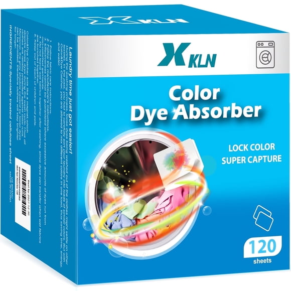 XKLN Color Dye Catcher for Laundry 120 Count, Prevent Color Bleeding