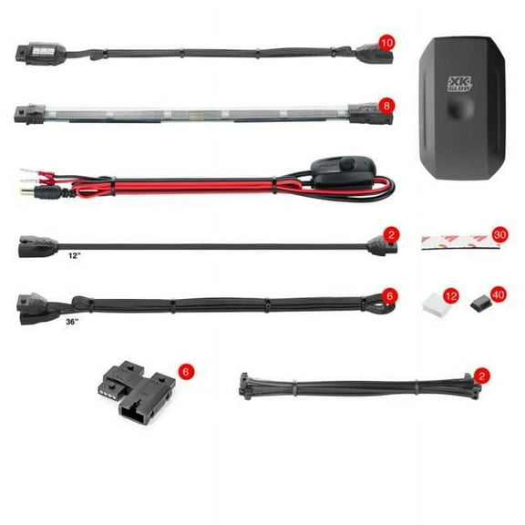XKchrome App Control 16 Million Color, 10 Pod, 8 Strip Motorcycle LED Accent Advanced Kit