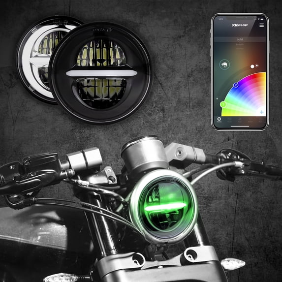 XKchrome LED Motorcycle Headlight Kits XK-5IN-KIT-W
