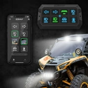 XKcommand Bluetooth RGB Universal Switch Panel Switch Pack Universal Circuit Control Relay System Box with Automatic Dimmable On-Off LED Switch Pod Touch Switch Box for Car Pickup Truck Boat ATV SUV
