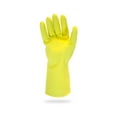 thumbnail image 1 of XL, 12 MIL, Yellow Flock Lined Latex, One Pair Per Bag (1 Dozen), 1 of 1