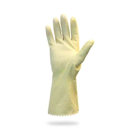 XL, 18 Mil, Amber, Unlined Latex Canner Gloves (1 Dozen)
