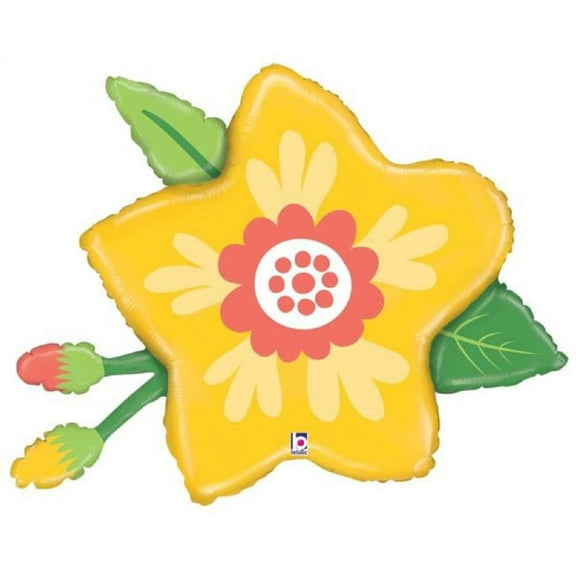 XL 26" Yellow Flower Mylar Foil Balloon Super Shape Party Decoration
