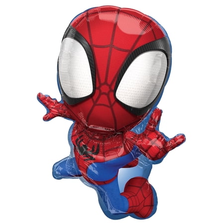 Anagram: Spidey & His Amazing Friends – Officially Licensed Spider-Man SuperShape Helium Foil Balloon – Happy Birthday Party Decorations for Boys & Girls, Arrives Uninflated, 29”H x 22”W Inflated Siz