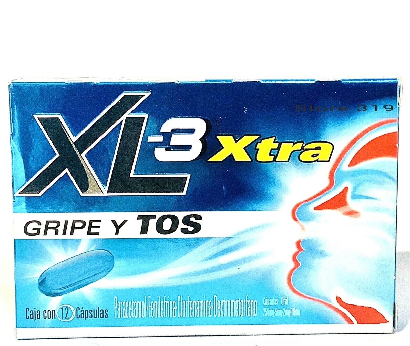 XL3 Xtra ColdCough Medicine 12 Capsules