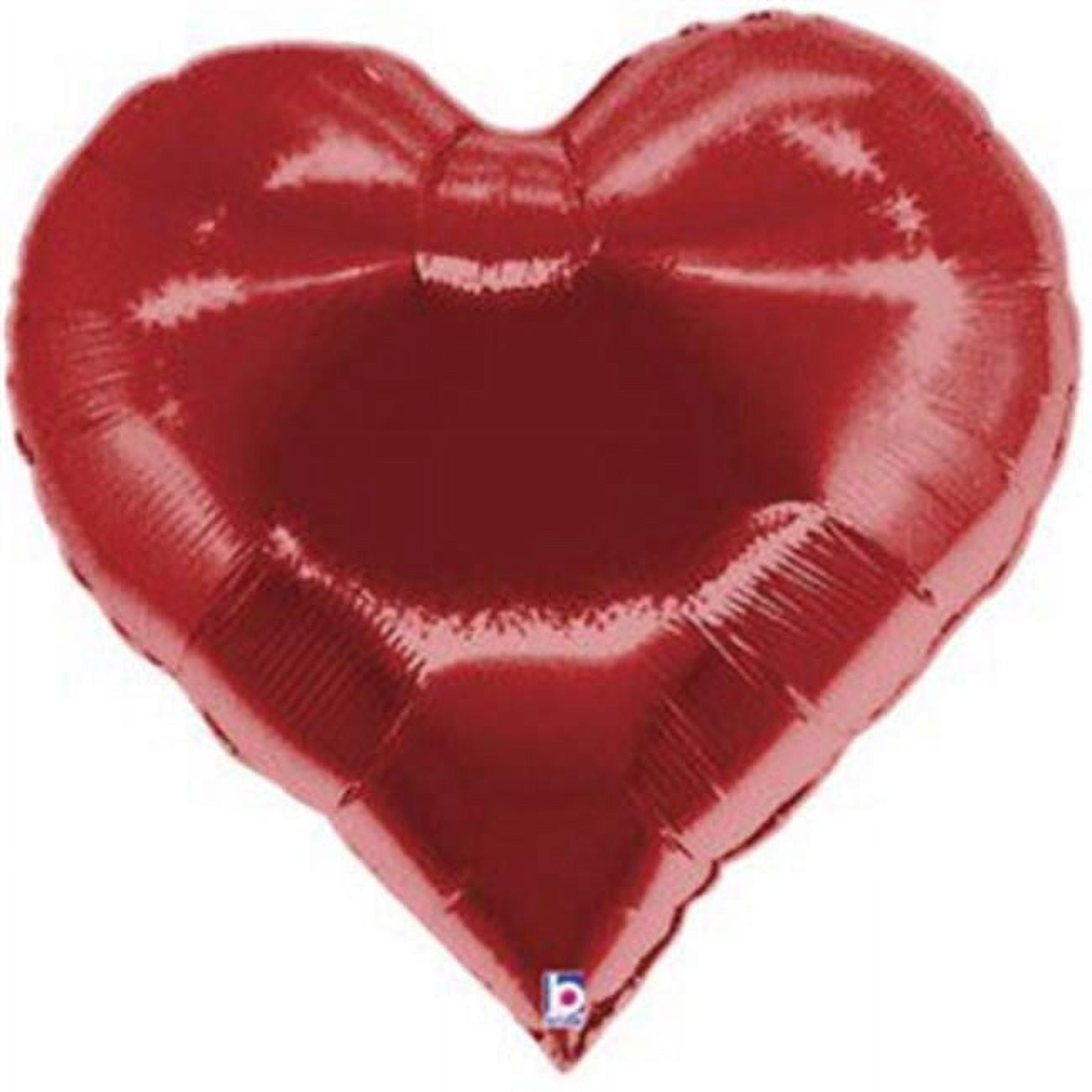 Large Red Heart-Shaped Foil Balloon Party Decoration
