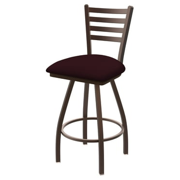 XL 410 Jackie 25" Swivel Counter Stool with Bronze Finish and Canter Bordeaux Seat
