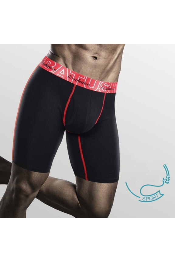 XL-4X Big & Tall Boxer Briefs Plus Size Cotton Long Leg Underwear Mens Casual Color-Block Breathable Stretchy Slim Athletic Workout Running Boxers
