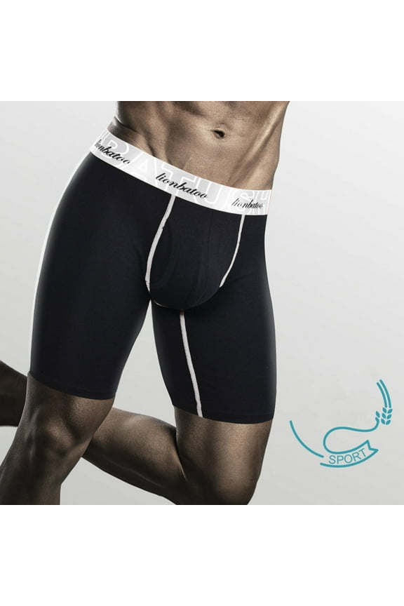 XL-4X Big & Tall Boxer Briefs Plus Size Cotton Long Leg Underwear Mens Casual Color-Block Breathable Stretchy Slim Athletic Workout Running Boxers