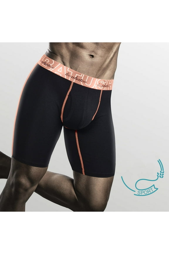 XL-4X Big & Tall Boxer Briefs Plus Size Cotton Long Leg Underwear Mens Casual Color-Block Breathable Stretchy Slim Athletic Workout Running Boxers