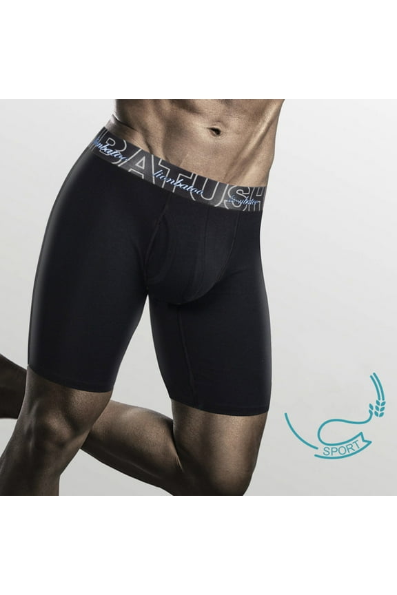 XL-4X Big & Tall Boxer Briefs Plus Size Cotton Long Leg Underwear Mens Casual Color-Block Breathable Stretchy Slim Athletic Workout Running Boxers