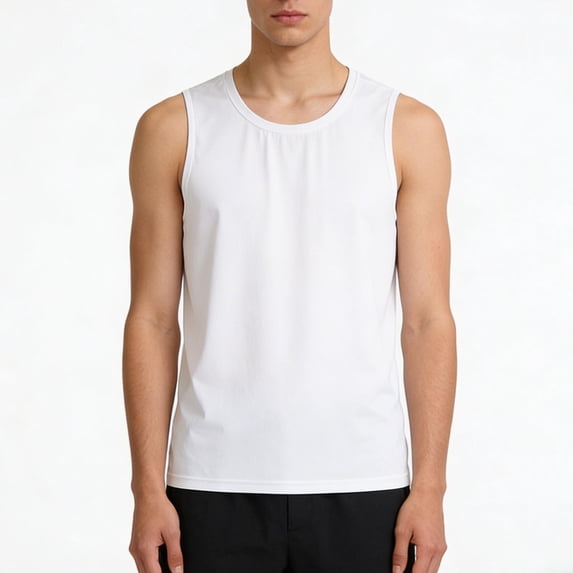 XL-5X Big & Tall Tank Tops for Men Plus Size Sleeveless Crewneck Undershirts Shirts Casual Solid Color Pullover Slim Athletic Workout Cooling Vests