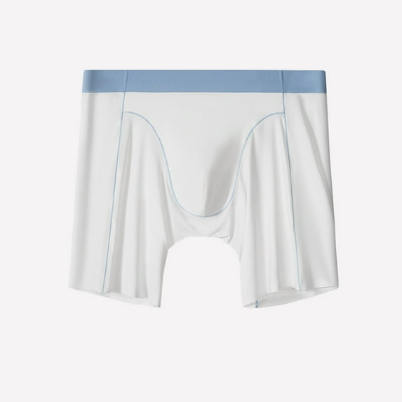 XL-5X Mens Silk Underwear Big and Tall Boxer Briefs Plus Size Lightweight Mid Waisted Stretchy Solid Color Breathable Basic Boxers