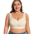 thumbnail image 1 of XL-5X Plus Size Push Up Bras for Women No Underwire Large Bust Bralettes Ladies Casual Breathable Front Closure High Support Lifting Underwear Bra, 1 of 5