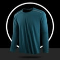 thumbnail image 1 of XL-5X Plus Size T Shirts for Men Long Sleeve Big & Tall T-Shirts Mens Solid Stretchy Slim-Fit Pullover Crewneck Athletic Workout Tees Tops, 1 of 8