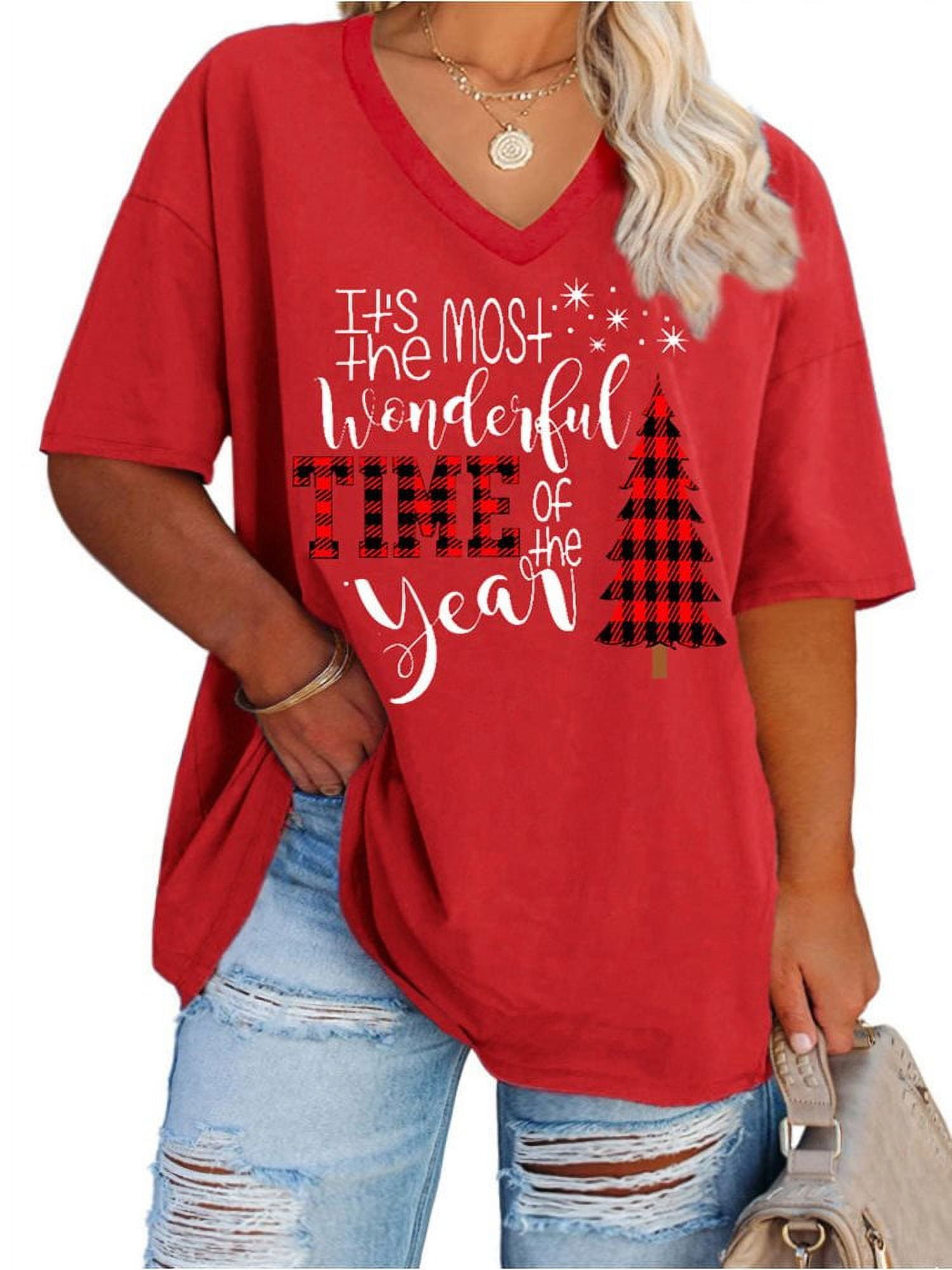 Plus size christmas t shirts best sale