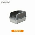 thumbnail image 1 of XL 60/50CM Stainless Steel Litter Box With Lid High Side Large Litter Box Suitable For Large and Small Cats Does Not Absorb Odor, 1 of 9