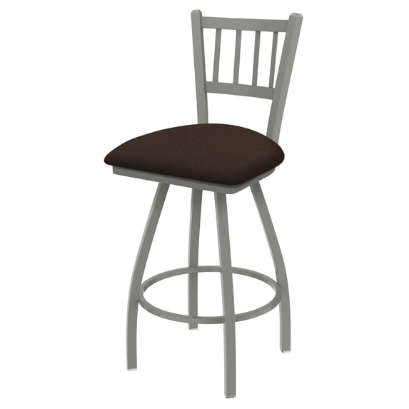 XL 810 Contessa 25" Swivel Counter Stool with Anodized Nickel Finish and Rein Coffee Seat