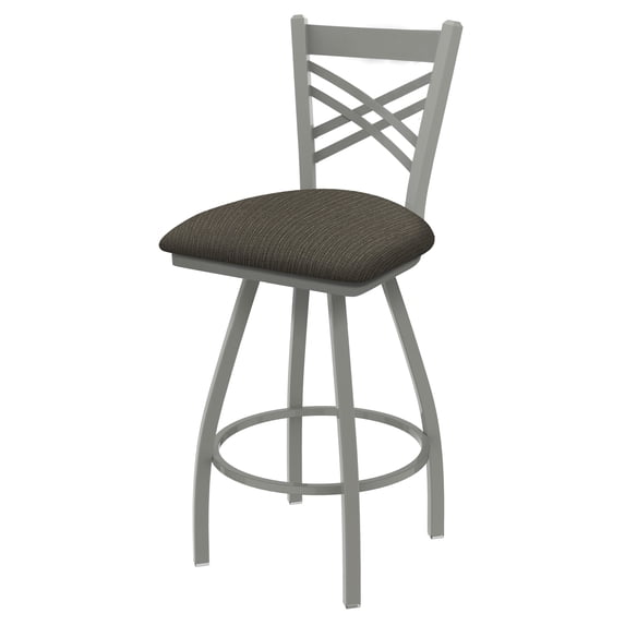 XL 820 Contessa 25" Swivel Counter Stool with Anodized Nickel Finish and Graph Chalice Seat