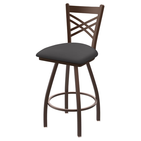 XL 820 Contessa 25" Swivel Counter Stool with Bronze Finish and Canter Storm Seat