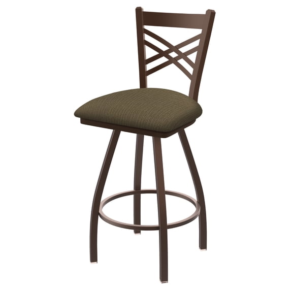 XL 820 Contessa 25" Swivel Counter Stool with Bronze Finish and Graph Cork Seat