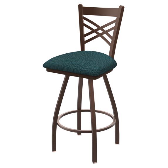 XL 820 Contessa 25" Swivel Counter Stool with Bronze Finish and Graph Tidal Seat