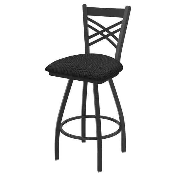 XL 820 Contessa 25" Swivel Counter Stool with Pewter Finish and Graph Coal Seat