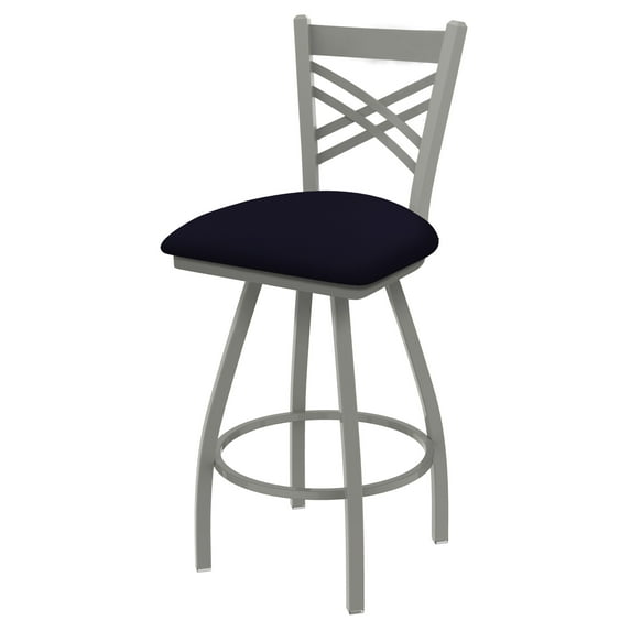 XL 820 Contessa 36" Swivel Extra Tall Bar Stool with Anodized Nickel Finish and Canter Twilight Seat