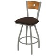 thumbnail image 1 of XL 830 Voltaire 25" Swivel Counter Stool with Anodized Nickel Finish, Medium Back, and Rein Coffee Seat, 1 of 3