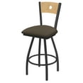 thumbnail image 1 of XL 830 Voltaire 25" Swivel Counter Stool with Pewter Finish, Natural Back, and Canter Earth Seat, 1 of 2