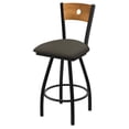 thumbnail image 1 of XL 830 Voltaire 30" Swivel Counter Stool with Black Wrinkle Finish, Medium Back, and Graph Chalice Seat, 1 of 2