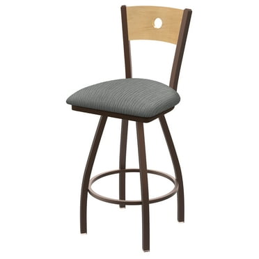 XL 830 Voltaire 36" Swivel Counter Stool with Bronze Finish, Natural Back, and Graph Alpine Seat