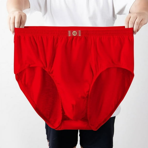 XL-8X Underwear for Men Big & Tall Cotton High Waisted Briefs Plus Size Stretchy Lightweight Breathable Solid Color Full-Coverage Underpants