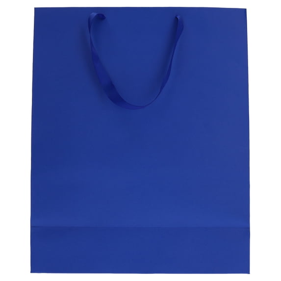Extra Large Blue Paper Gift Bag, 12" x 5" x 15", by Way To Celebrate