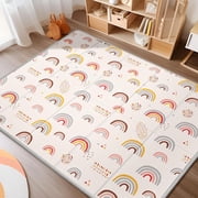 XL Baby Play Mat, 79" X 71" Extra Large Play Mat, Baby Mats for Floor, Waterproof, Anti-Slip Baby Crawling Mat, Soft Foam Mat for Babies and Toddlers, Reversibl