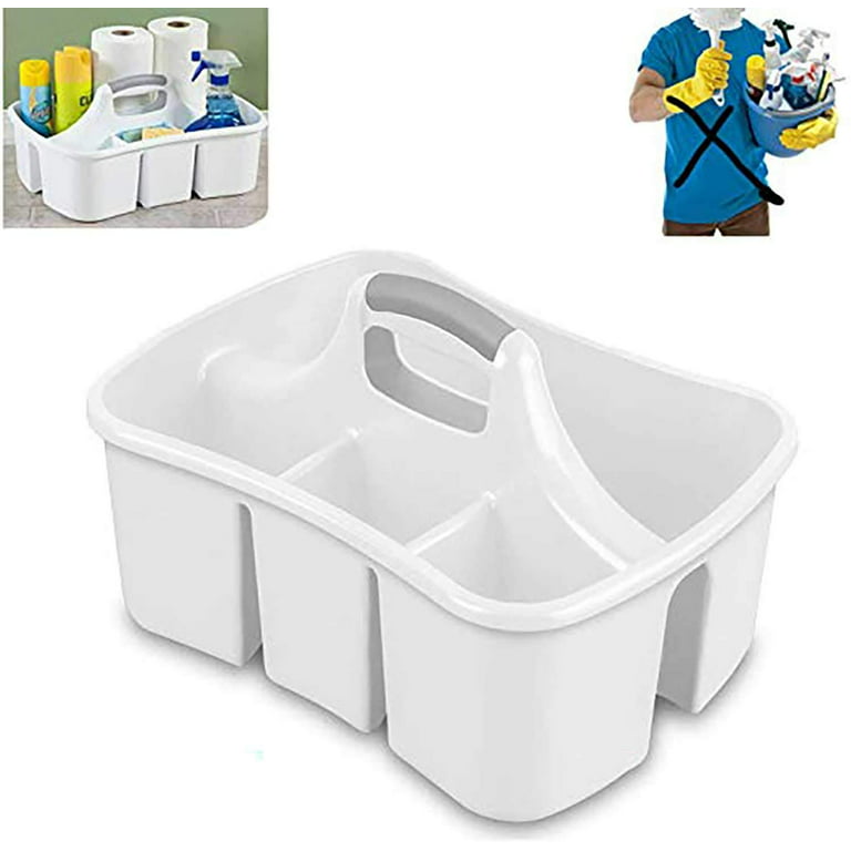 Hold Everything Cleaning Caddy, Metal White
