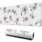 XL Beautiful Flowers Gaming Mouse Pad - Large Anime Design Desk Mat, Laptop Keyboard Mat with Stitched Edges - Perfect Womens Office Decor & Desk Accessories - Big Mousepad - 31.5x11.8 inches